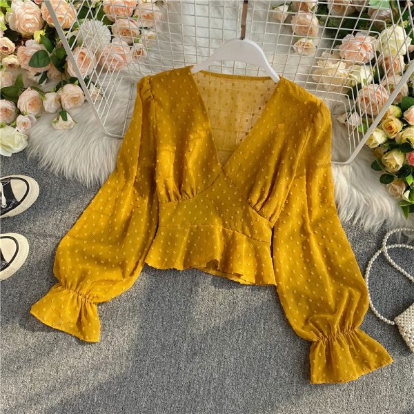 long-sleeved chiffon unlined upper garment restoring ancient ways of tall waist brief paragraph coat female - Image 3