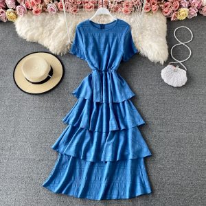 Lady's summer fashion long dress